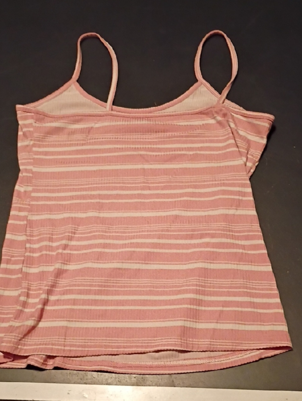 Classic Striped Pink Tank Top - Women's Spaghetti Strap